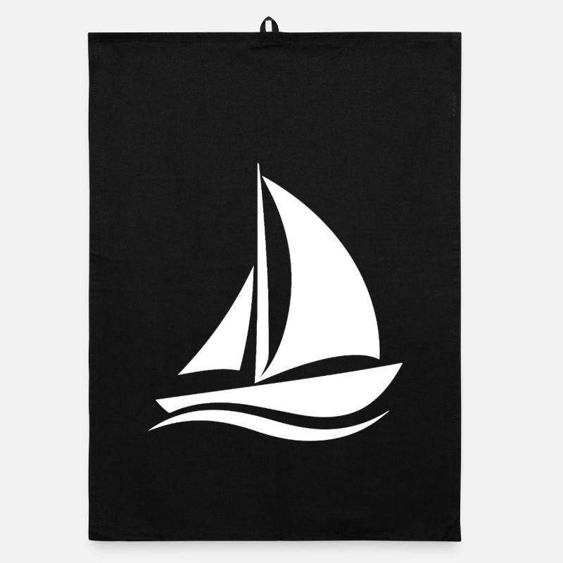 Segelboot Organic Geschirrtuch