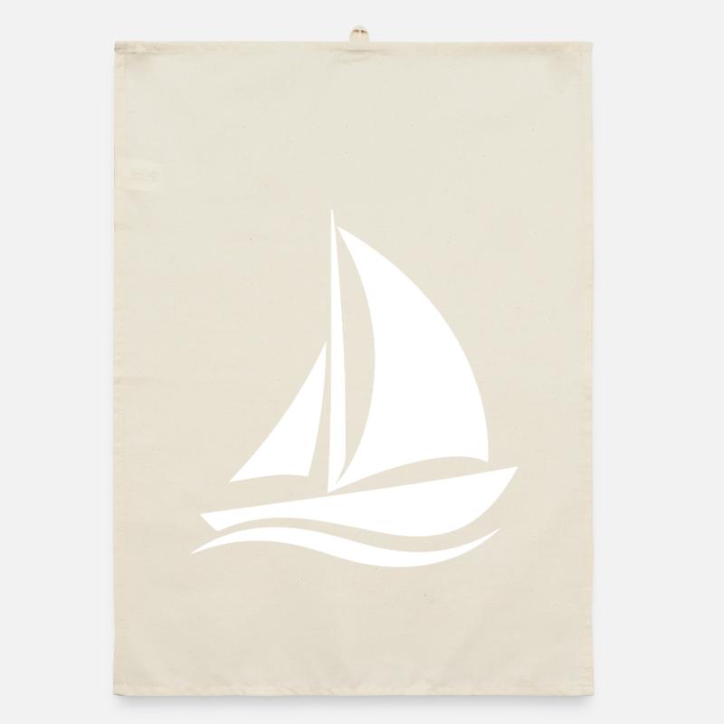 Segelboot Organic Geschirrtuch