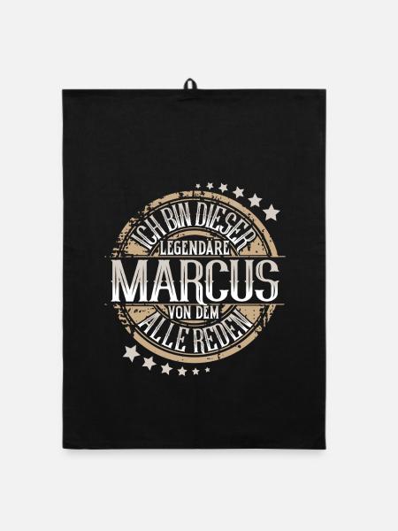 Marcus - Organic Geschirrtuch - Schwarz - Vorne