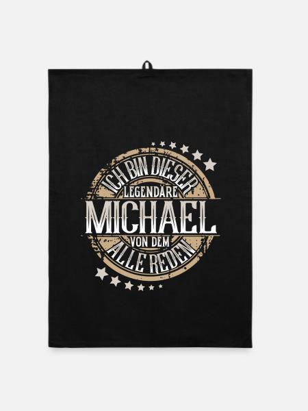 Michael - Organic Geschirrtuch - Schwarz - Vorne