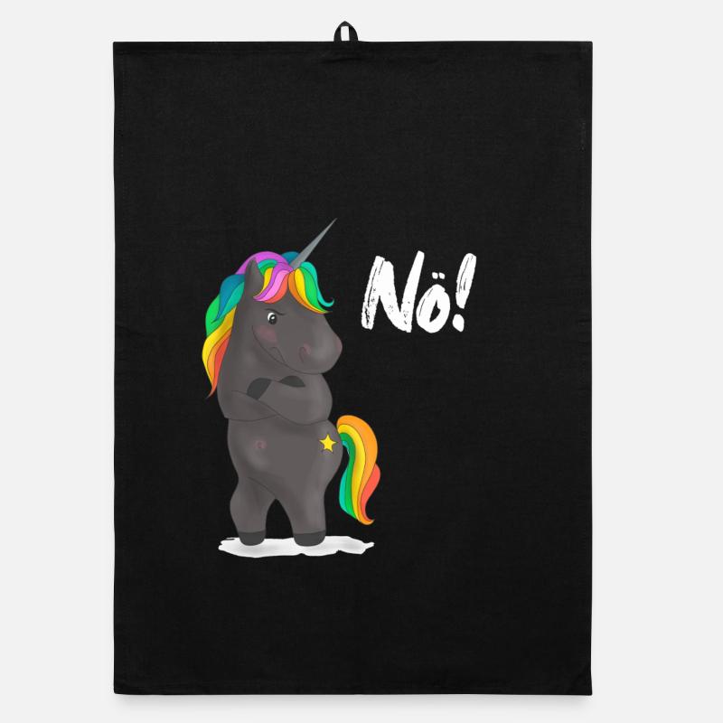 Verärgerter Regenbogen-Pony mit Witz Organic Geschirrtuch