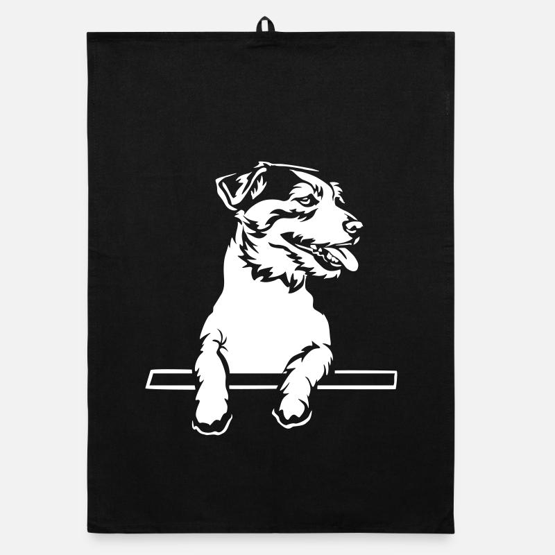 Jack Russell Terrier "Black Edition" Organic dish towel