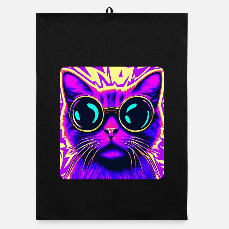 Sonnenbrille Cat Organic Geschirrtuch