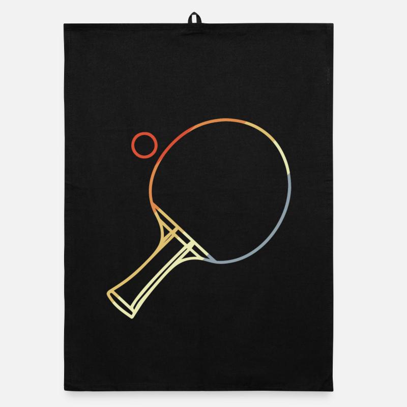 Table Tennis Sketch Organic dish towel