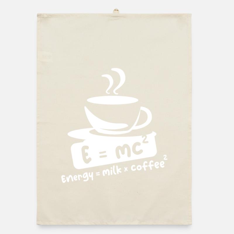 E= mc2 Kaffee lustige Sprüche Einstein Cafe Symbol Organic Geschirrtuch