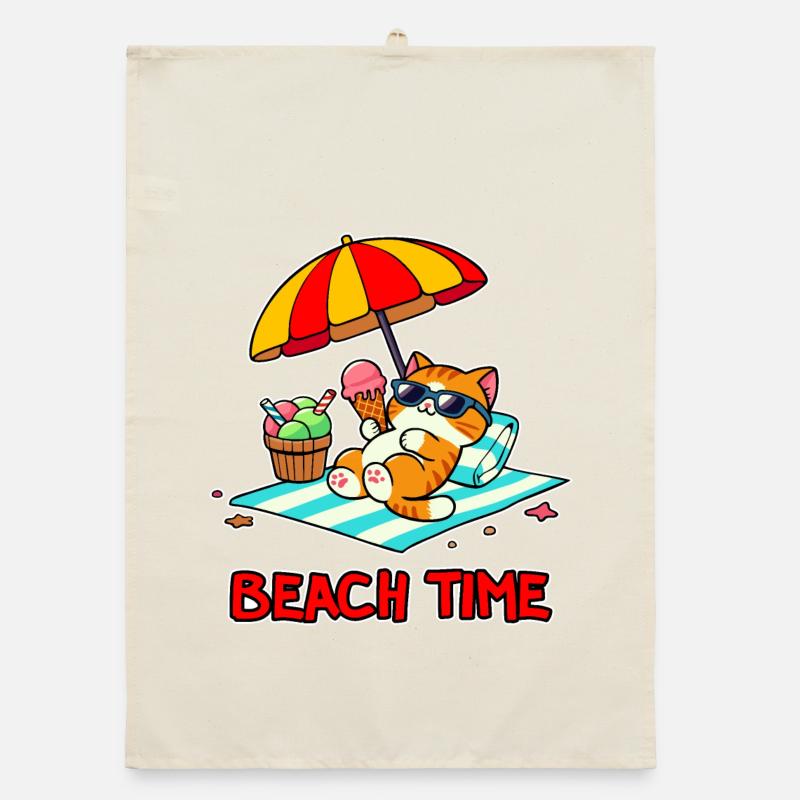 Strandzeit 3 Organic Geschirrtuch