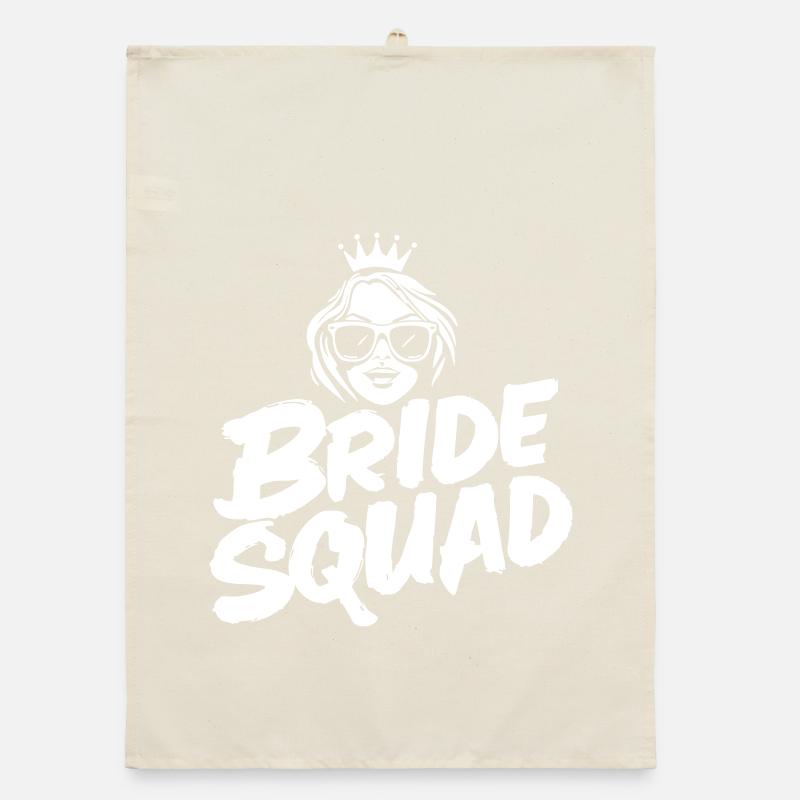 Conception de la mariée « Bride Squad » Torchon bio