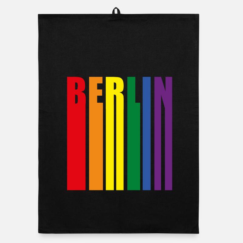 Berlin Regenbogen Pride Geschenk Organic Geschirrtuch