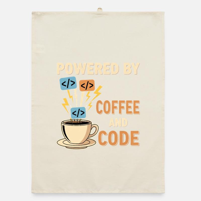 Programmierer Kaffee Motiv Design Organic Geschirrtuch