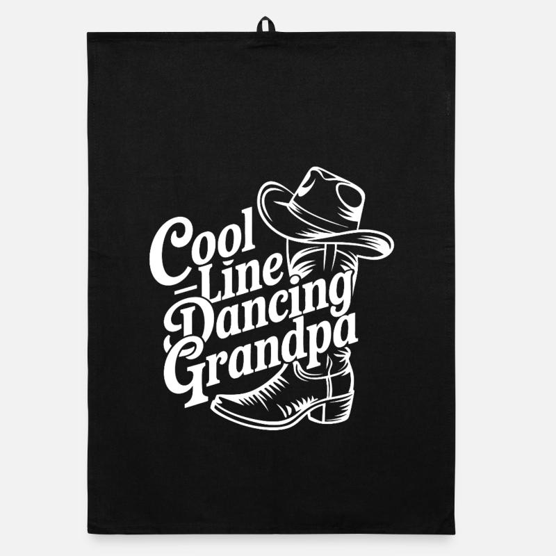 Line Dance Großvater Cowboy Organic Geschirrtuch