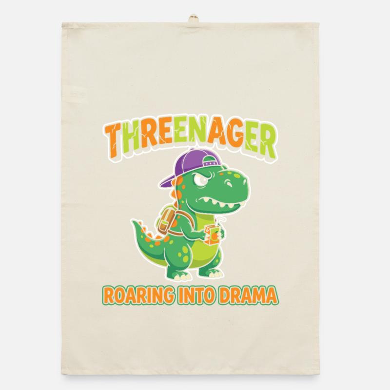 Threenager 3rd Birthday 3 Years Boys Organic dish towel