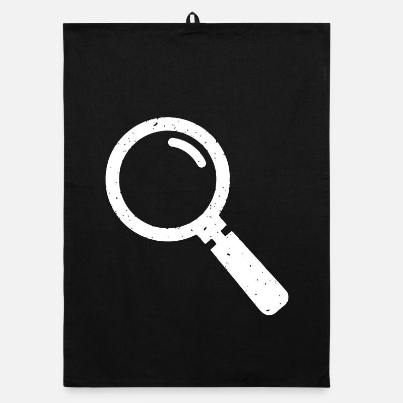 Magnifying Glass Detective Search Grunge Vector Organic dish towel