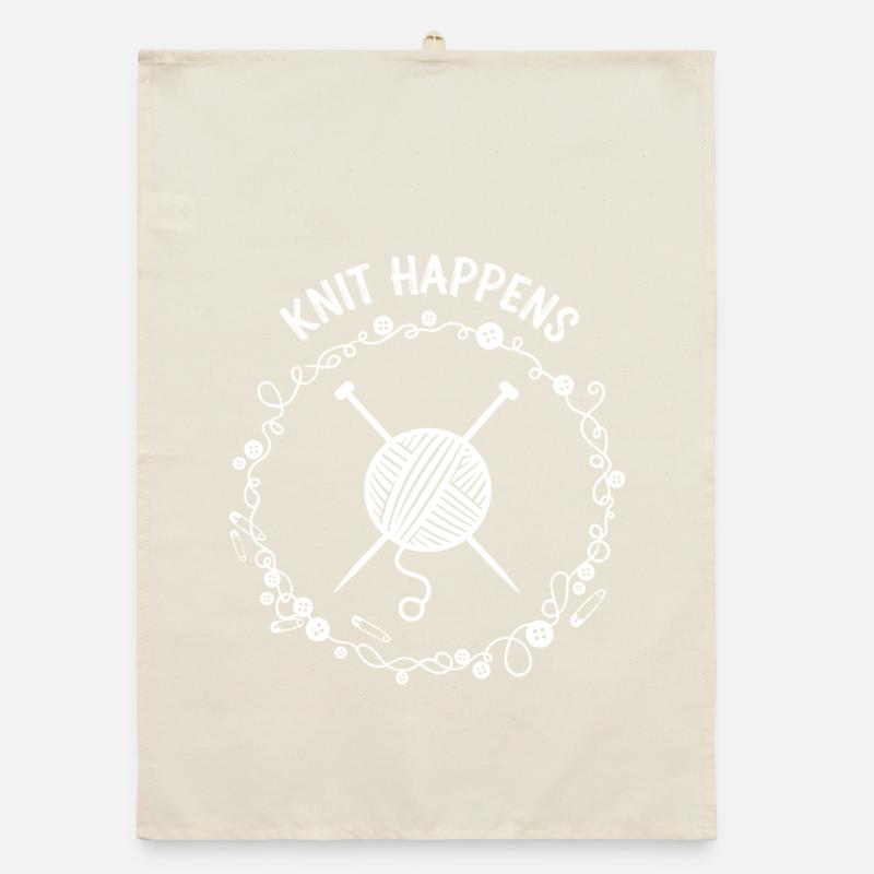 Knit Happens Wool Knitting Organic dish towel