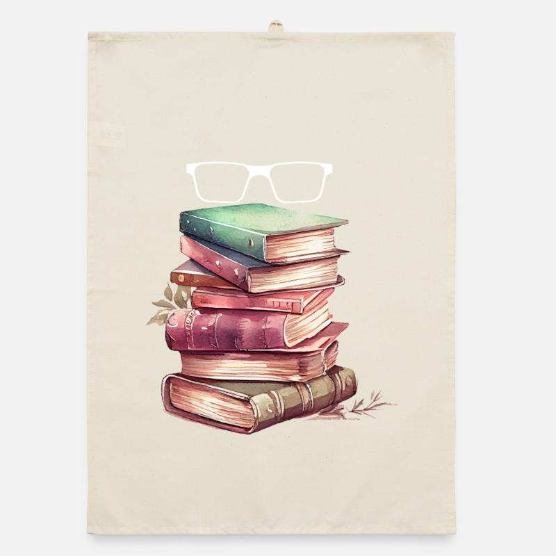 Book Lover Book Nerd Organic dish towel