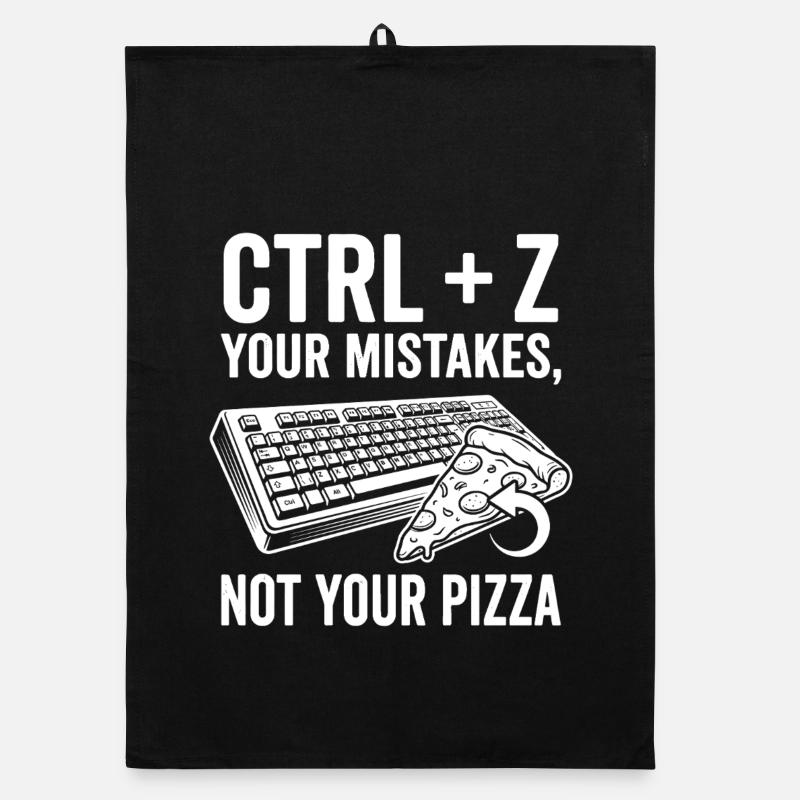 Ctrl + Z Your Mistakes Not Pizza Organic dish towel