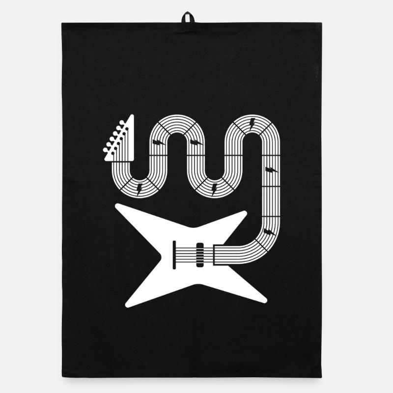 Abstract Electric Guitar Organic dish towel