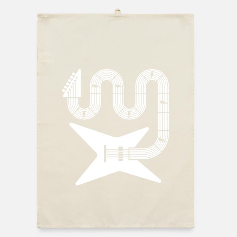 Abstrakte E-Gitarre Organic Geschirrtuch