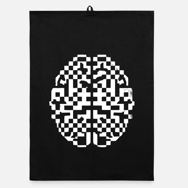 Gehirn Pixel Art Anatomie Organic Geschirrtuch