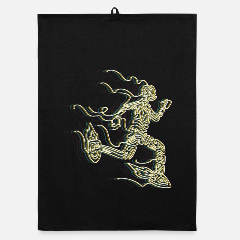 Runner roquettes stylisé Torchon bio