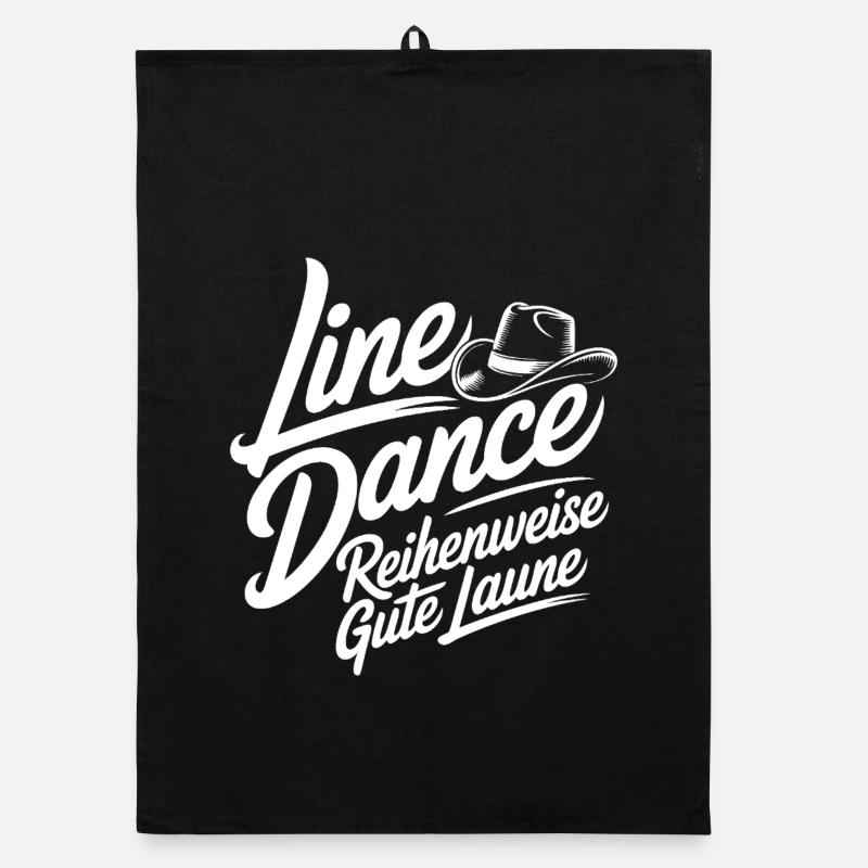 Line Dance Gute Laune Organic Geschirrtuch