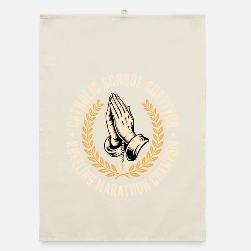  Catholic School Survivor Kneeling Marathon Organic Geschirrtuch