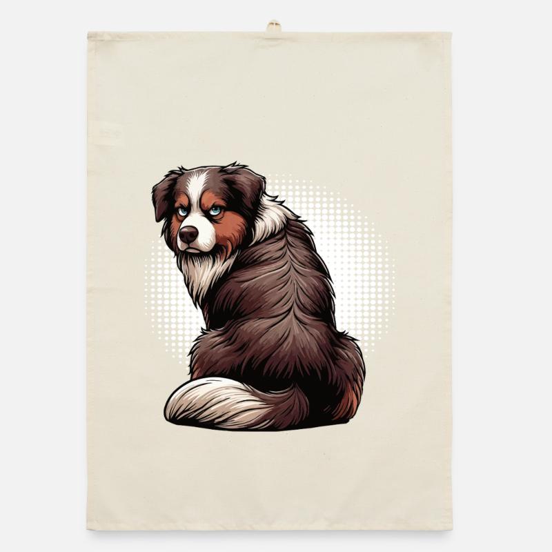 Australian Shepherd Aussie Aussiebesitzer Aussies Organic Geschirrtuch