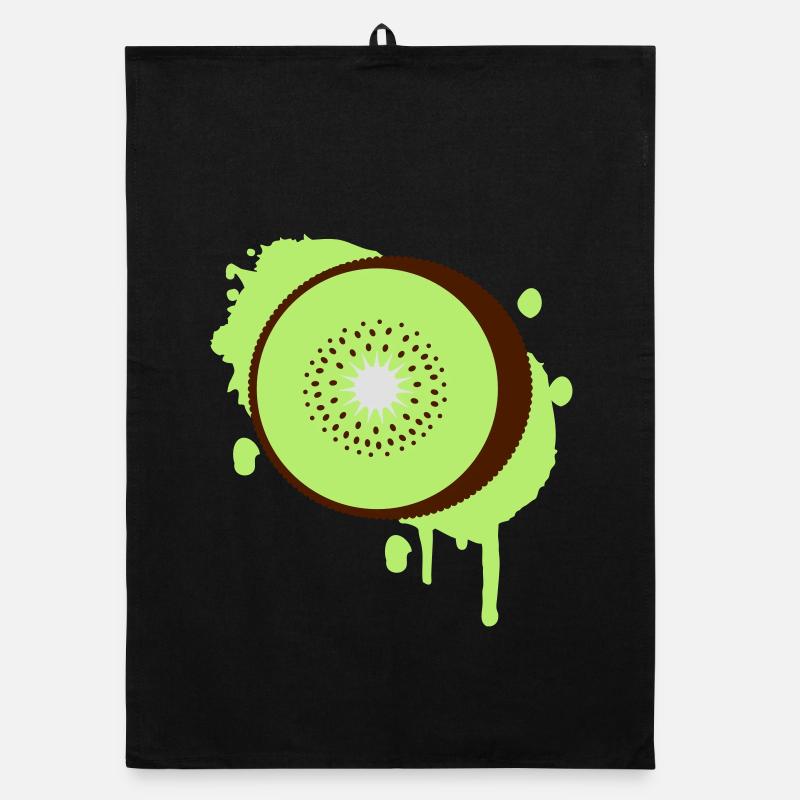 Kiwi graffiti Organic dish towel