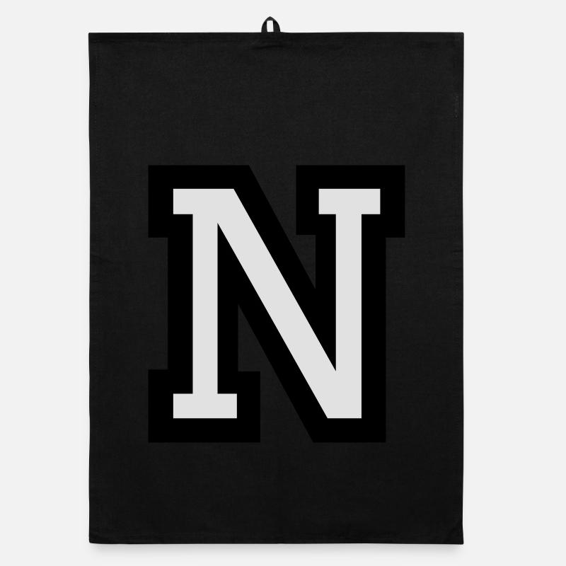 Buchstabe N Organic Geschirrtuch