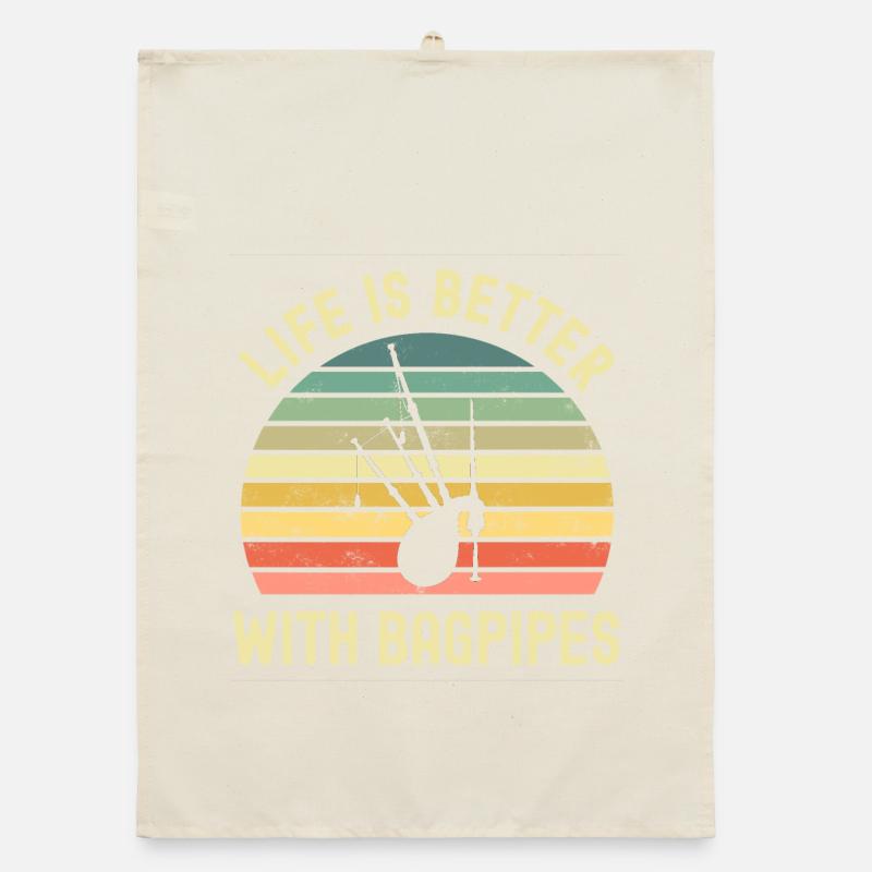 Bagpipes Organic dish towel