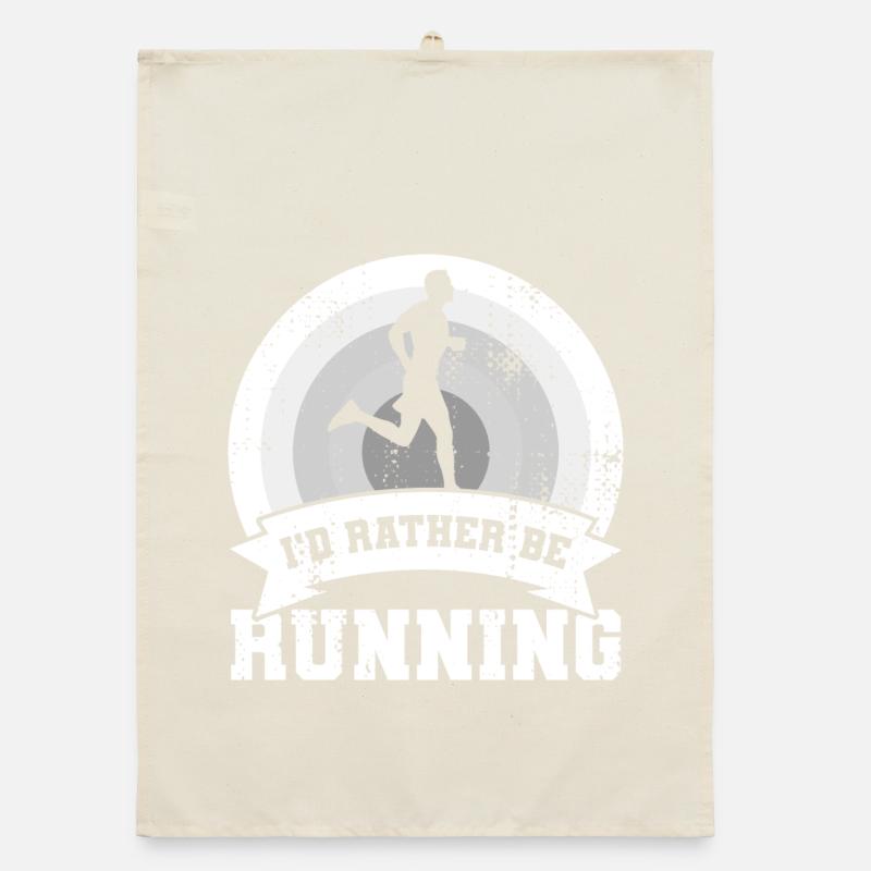 I'd rather go for a run Organic dish towel