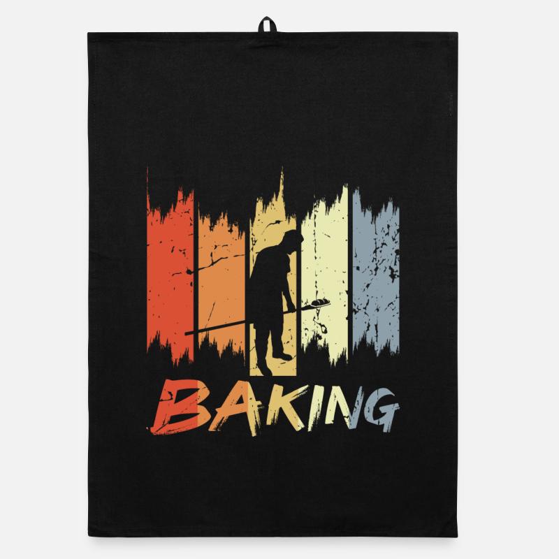 Retro Backen Organic Geschirrtuch
