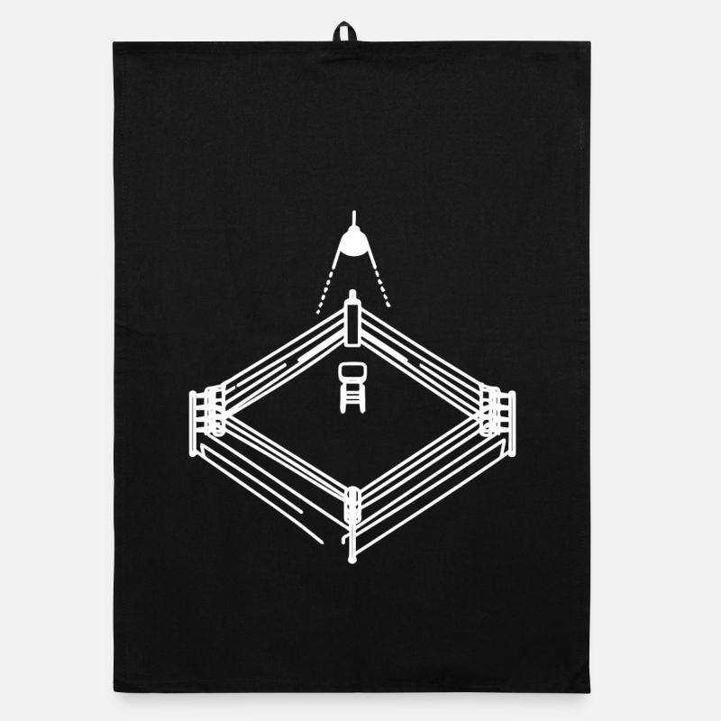 Boxing Ring Drawing Organic dish towel