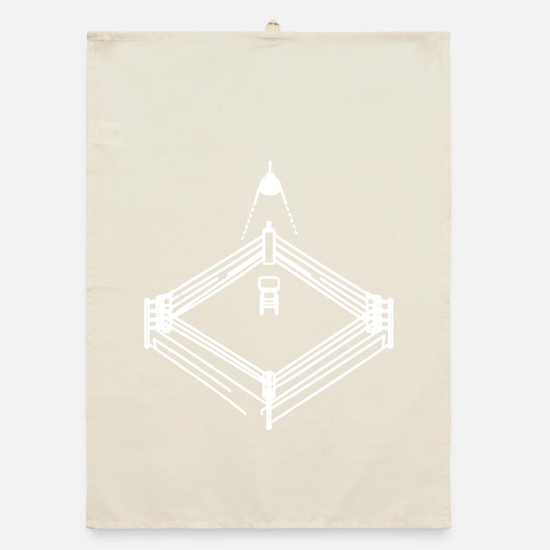 Boxing Ring Drawing Organic dish towel