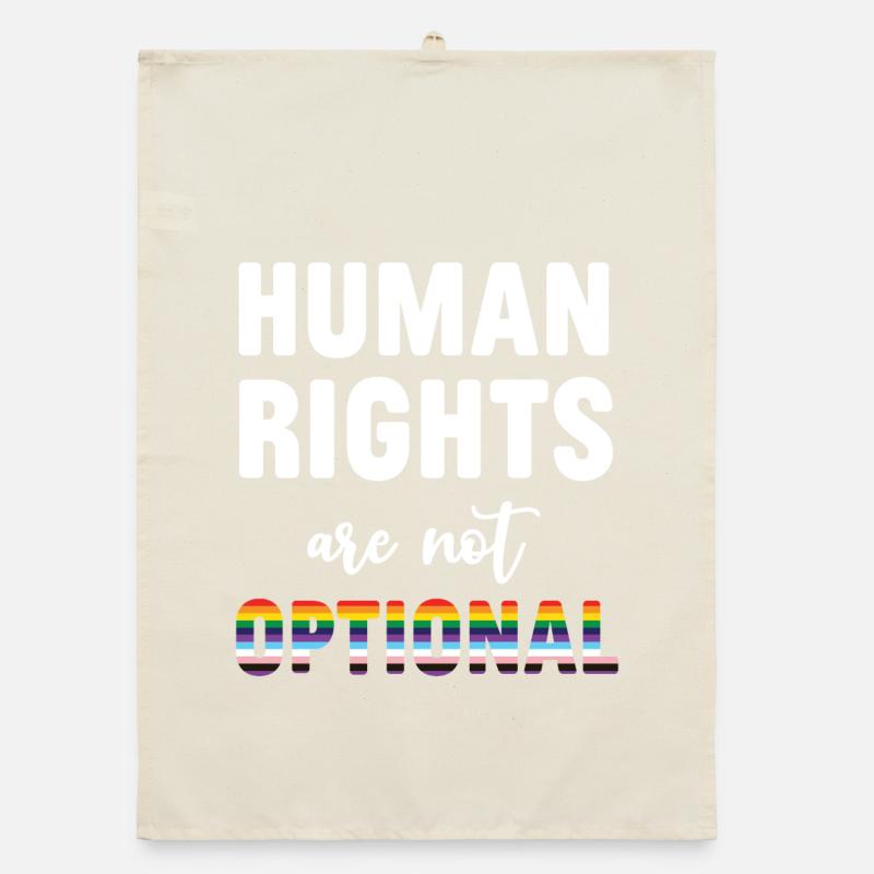 LGBT Pride Month - Human Rights Are Not Optional Organic dish towel