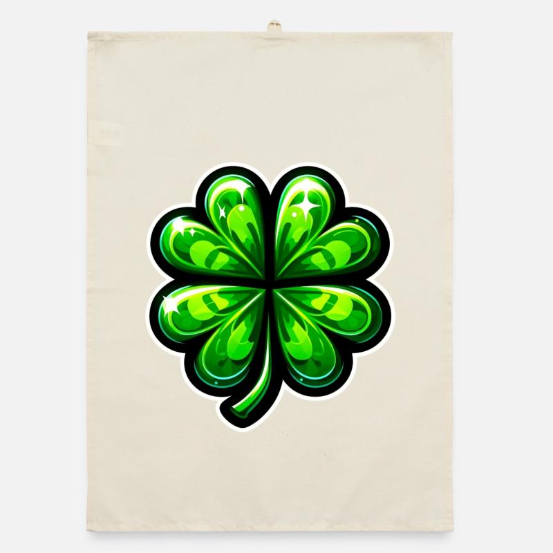 Four-leaf clover Organic dish towel