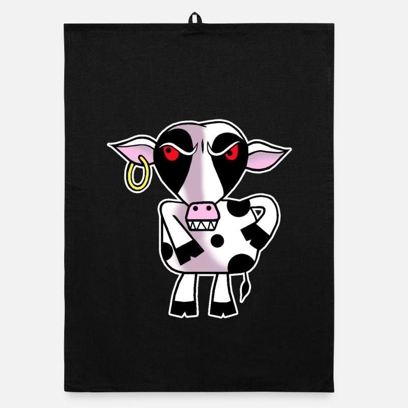 Vache en colère Torchon bio
