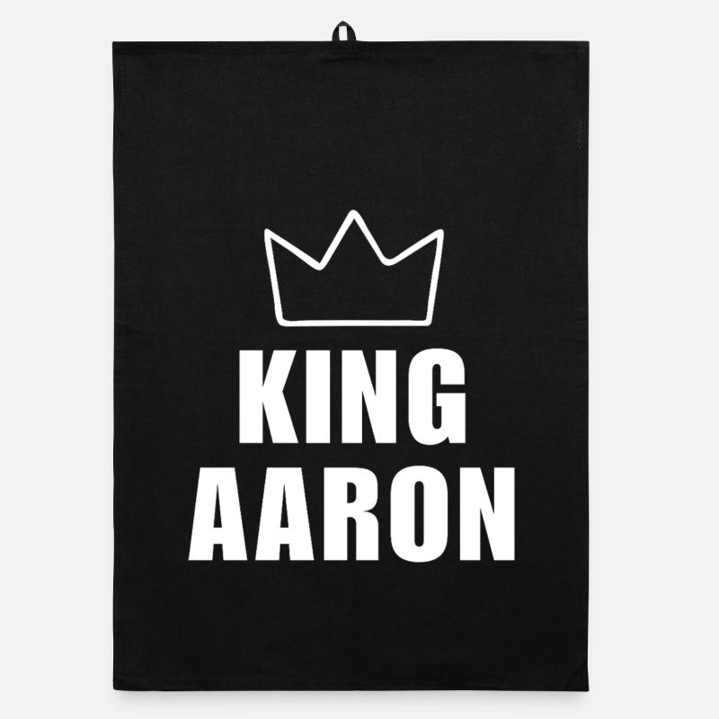 T-shirt Gorille du Roi Aaron – Nom commençant par A Torchon bio