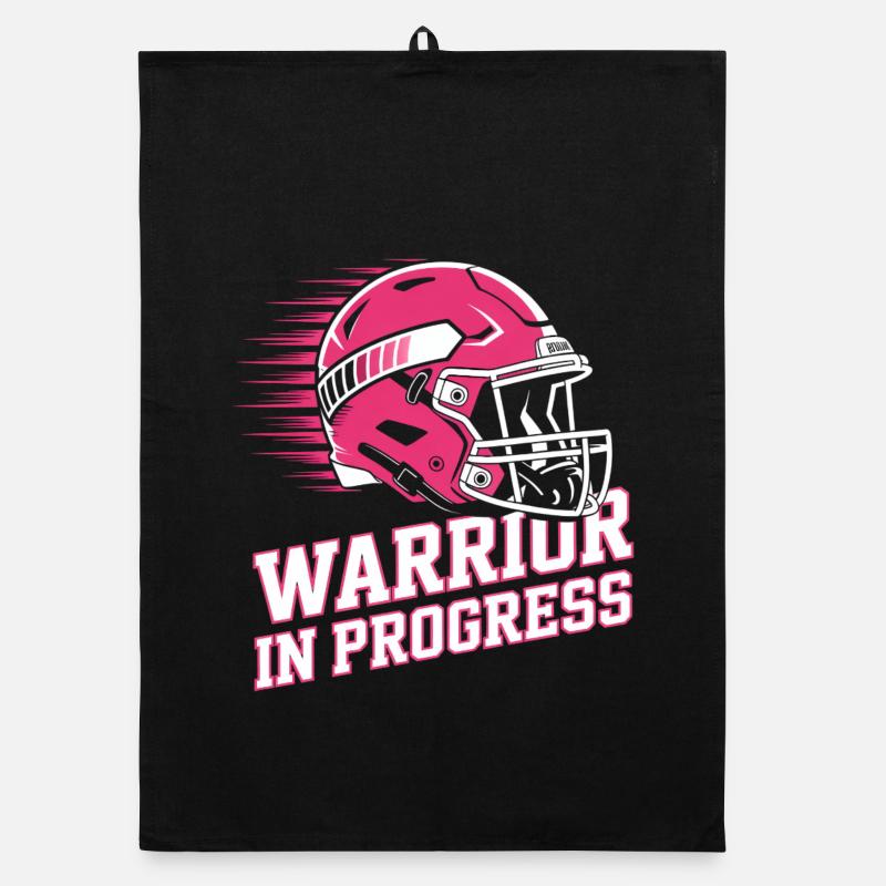 Brustkrebs Bewusstsein Warrior In Progress Organic Geschirrtuch