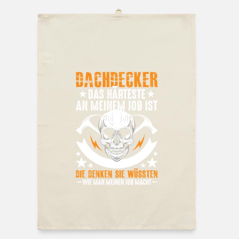 Dachdecker-Das-Harteste Organic Geschirrtuch