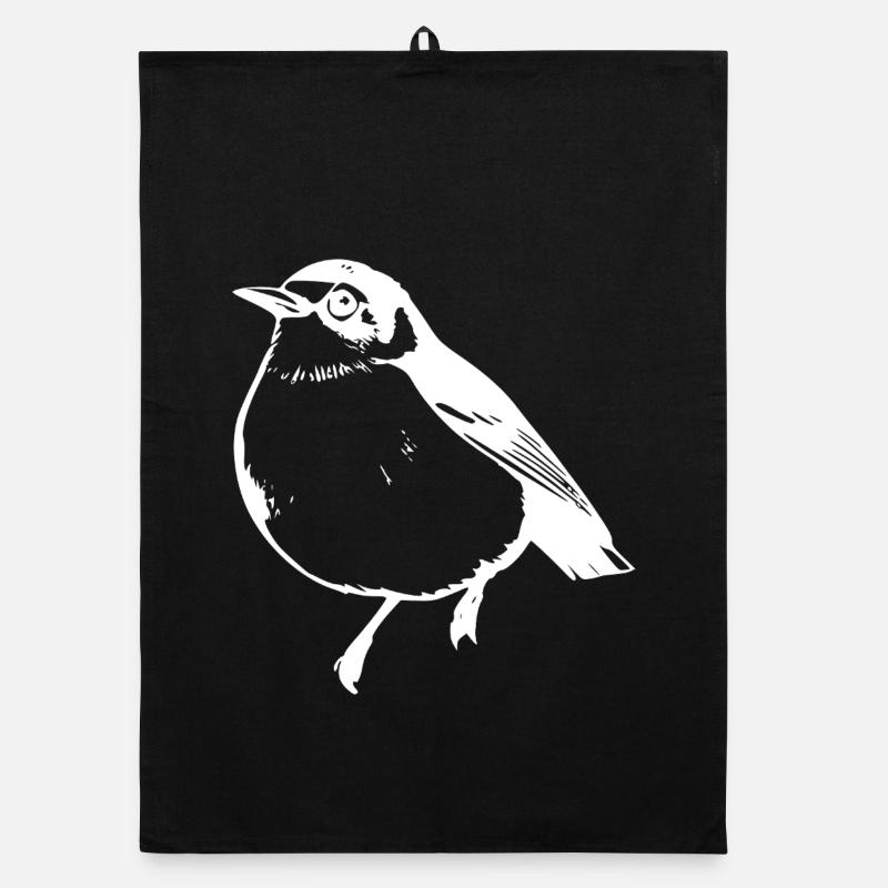 Bird white Organic dish towel