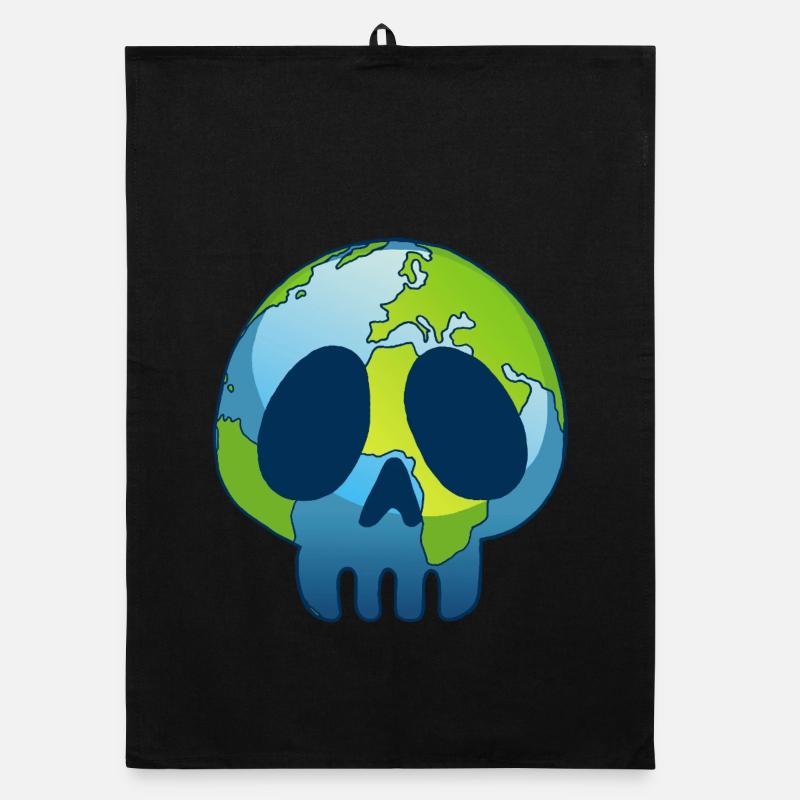 Der Schädel des Planeten Erde Organic Geschirrtuch