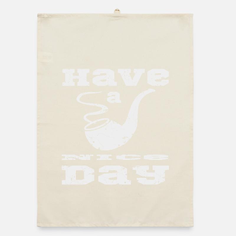 Pfeife mit Text Organic Geschirrtuch