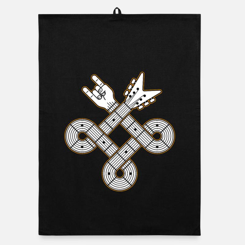 Interlaced Guitar Celtic Knot Organic dish towel