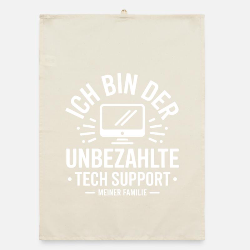 Unpaid Tech Support Organic dish towel