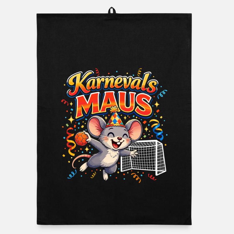 Carnaval Souris Handball Cadeau Funny Carnaval Torchon bio