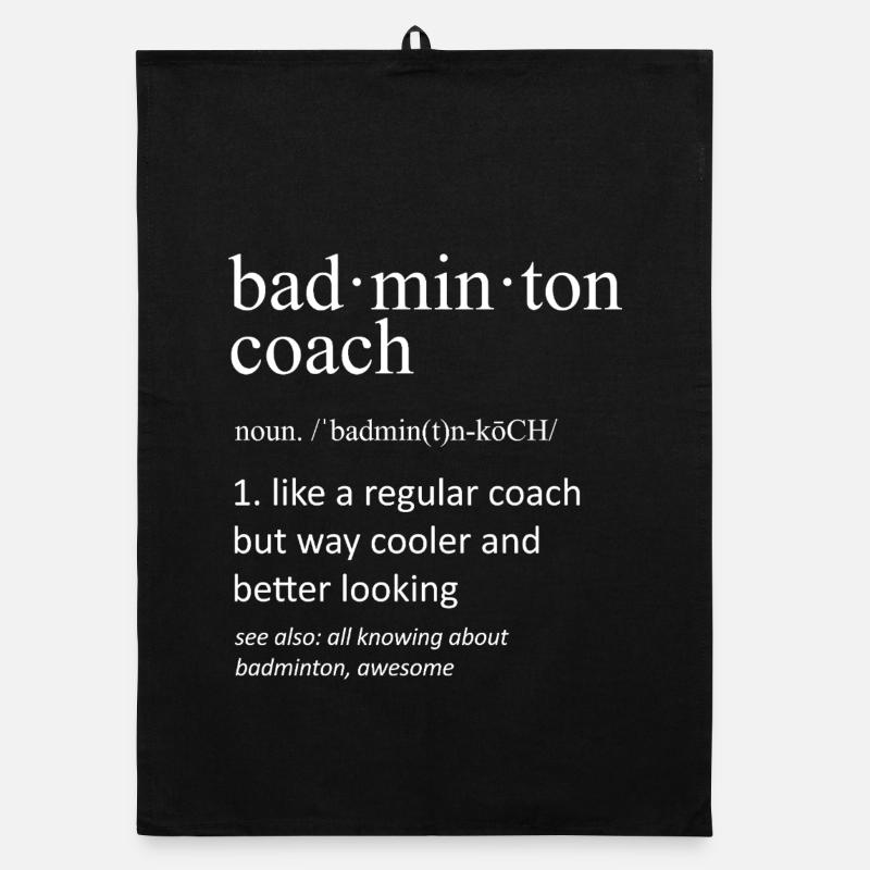 Badmintontrainer Definition Lustiger Sportlehrer Organic Geschirrtuch