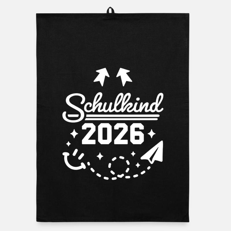 Schulkind 2026 Einschulung Schulanfang Organic Geschirrtuch