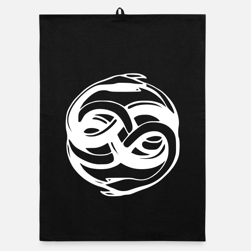 Sandwurm Auryn - Organic Geschirrtuch - Schwarz