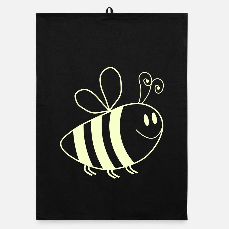 Lächelnde Bienchen Muster Organic Geschirrtuch