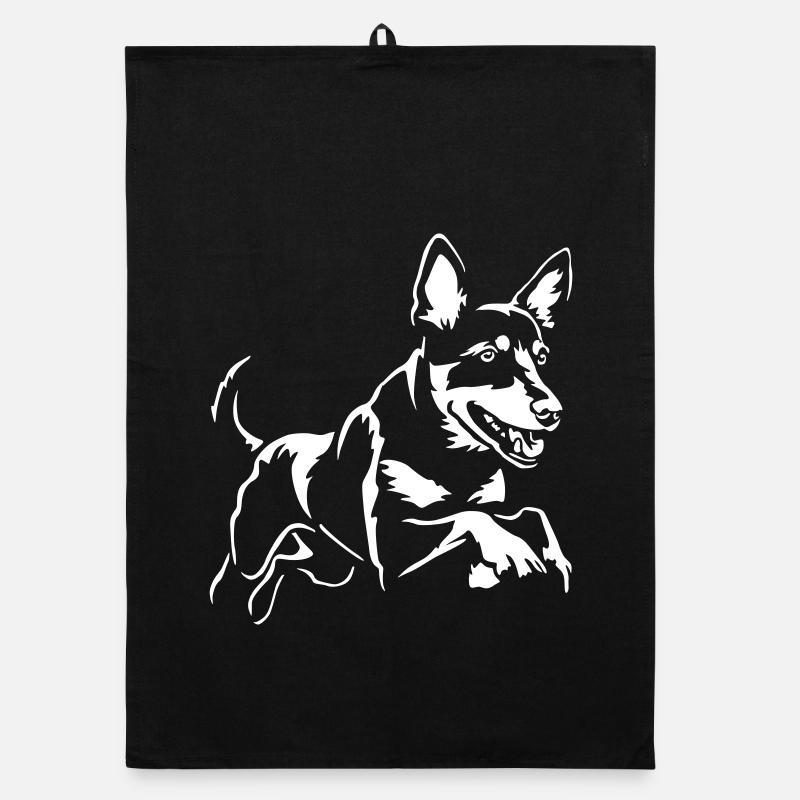 Australian Kelpie « Édition Noire » Torchon bio